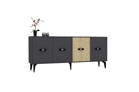 CHERRYCT KONSOL, 180 CM, ANTRASİT SAFİRMEŞE