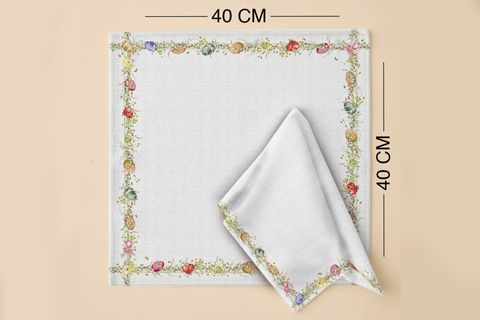 RENKLİ YUMURTA PAMUKLU DÖRT ADET PEÇETE