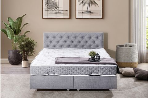 DOLCE BAZA VE BAŞLIK SETİ, AÇIK GRİ, 160X200