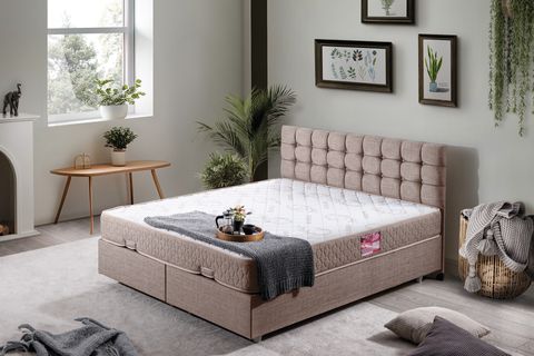VENEDİK BAZA BAŞLIK LETTO YATAK SETİ, KAHVERENGİ, 180X200