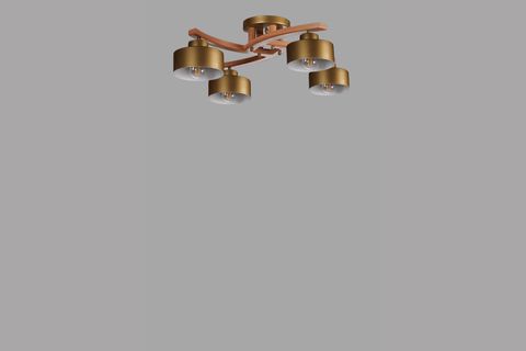 WESTON DÖRTLÜ NATUREL METAL BAŞLIKLI PLOFONYER AVİZE