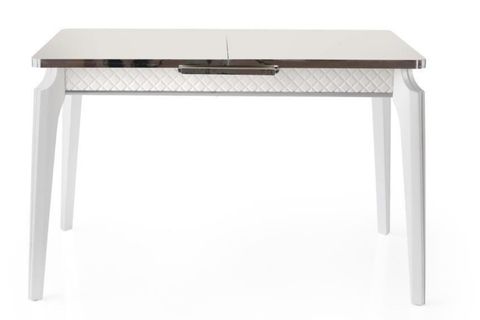 TUNA CHESTER AÇILIR YEMEK MASASI TAKIMI, KREM, 75X120