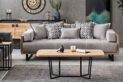 LOFT GALA KOLTUK TAKIMI, GRİ, SİYAH AYAK
