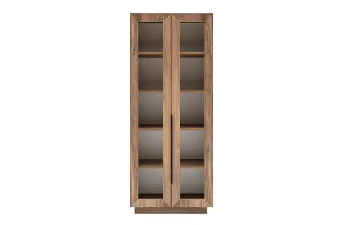 Jacos Bookcase, 120 cm, Dark Wood & Black | Vivense London