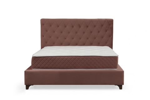 DELUXE SONATA ÇİFT KİŞİLİK BAZA+BAŞLIK+YATAK, GÜL KURUSU, 140X200