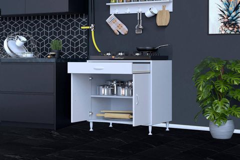 QPLAS XXXL OCAK ALTI 1 RAFLI SET, 56 CM