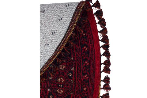 ZAGROS KIRMIZI 03 YUVARLAK ETNİK DESENLİ HALI, 155X155