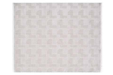 MONO KOLEKSİYONU MODERN SIK DOKUMA SAÇAKLI MAKİNE HALISI, GRİ, 120X250