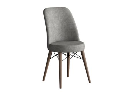 AY SERİSİ 1 MASA + 4 SANDALYE MUTFAK MASA TAKIMI 060, GRİ KAHVERENGİ, 132X80