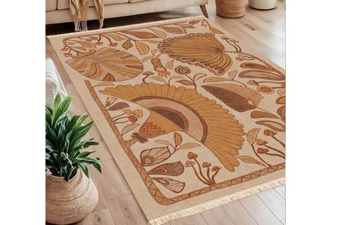 BOTANİC BASKILI DOKUMA TABAN HALI, 238 YNG, 100X150  CM