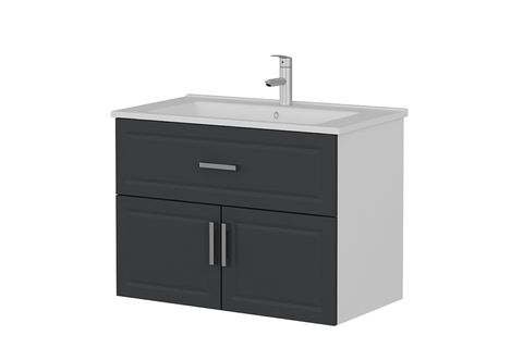 SANYA BANYO DOLABI ALT 85CM AS2K1Ç ETJ BEYAZ ANTRASİT