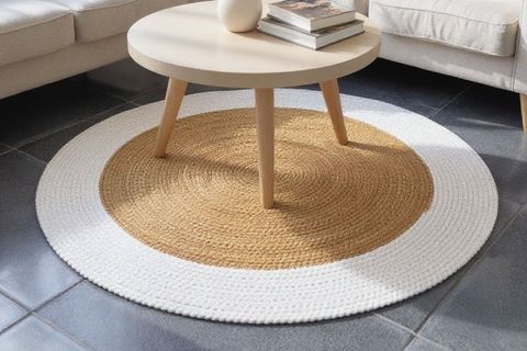 NEXUS YUVARLAK HALI, NATURAL BEYAZ, 150 CM