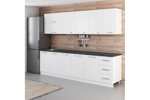MİNAR RÜYA 280 CM MUTFAK DOLABI BEYAZ 280-B1