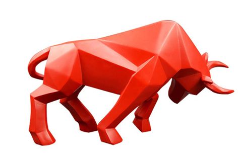 KÜBİK BOĞA BİBLO, KIRMIZI, BÜYÜK BOY