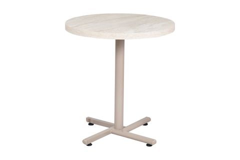 PAYAS METAL AYAK MUTFAK BAHÇE BALKON BİSTRO VE CAFE MASASI, 70X70 CM, BEJ VİZON