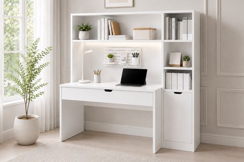 VENİ LEDLI USB GİRİŞLİ ÇALIŞMA MASASI, BEYAZ
