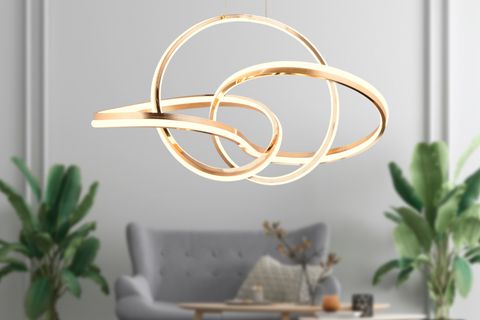 PİREAL TEKLİ LED AVİZE, GOLD