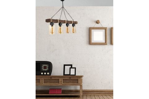 LUMEXX JASMİN DÖRTLÜ AHŞAP CEVİZ SİLİNDİR BAL CAMLI