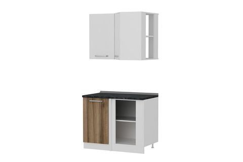 MİNAR 105CM KÖŞE MUTFAK DOLABI BEYAZ DORE K105D1