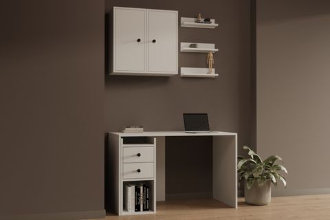 MİMAR TASARIM ÇALIŞMA MASASI, 2 ÇEKMECE 2 KAPAKLI