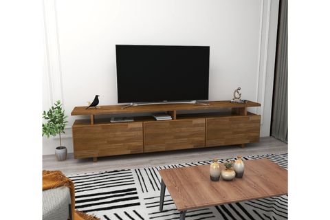 ARNETTİ VERONA AHŞAP TV SEHPASI, CEVİZ