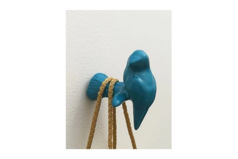 KUŞ ŞEKİL MODERN DUVAR DEKORU ASKILIK, TURKUAZ