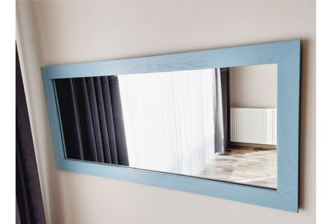 DFN WOOD DEKORATİF DUVAR BOY AYNASI, YEŞİL, 140X60