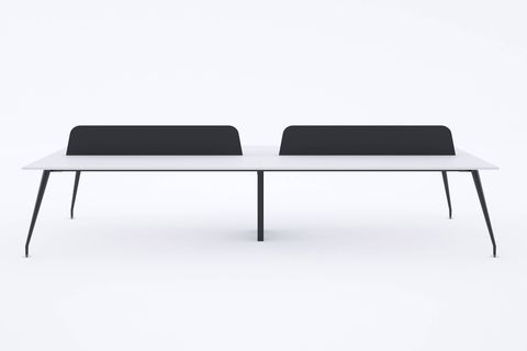 TUUNDESİGN İVORY DÖRTLÜ ÇALIŞMA MASASI, BEYAZ, 200 CM