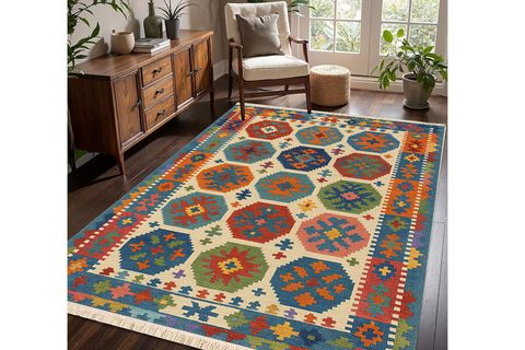 RENK HARMANI HALI, DOKUMA TABAN HALI, 337 YNG, 60X120 CM