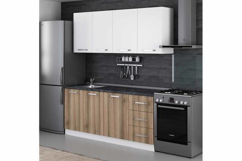 MİNAR 185 CM MUTFAK DOLABI BEYAZ DORE 185 D1