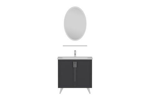 SANYA BANYO DOLABI 85CM AY2K 1EA1R ETJ BEYAZ ANTRASİT