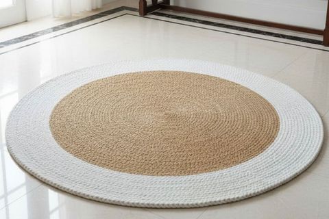 NEXUS YUVARLAK HALI, NATURAL BEYAZ, 120 CM