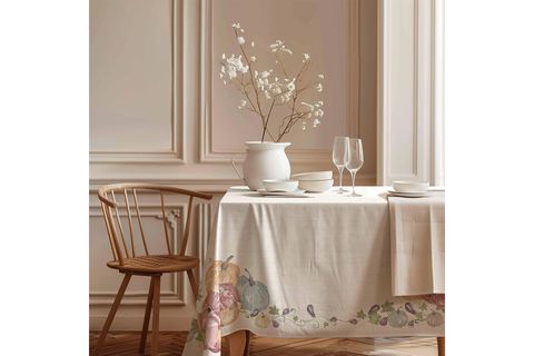 RENKLİ BALKABAĞI PAMUK MASA ÖRTÜSÜ, 100X100 CM