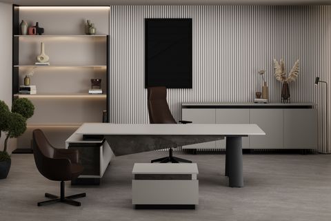 BALANCE OFİS MASA TAKIMI, SOL, KÜL GRİ İRONİ, 260 CM