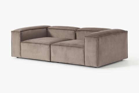 LENA İKİLİ FİTİLLİ KADİFE KOLTUK, KAHVERENGİ