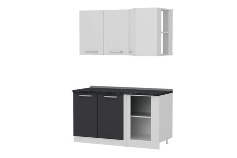 MİNAR 150CM KÖŞE MUTFAK DOLABI BEYAZ ANTRASİT K150A1