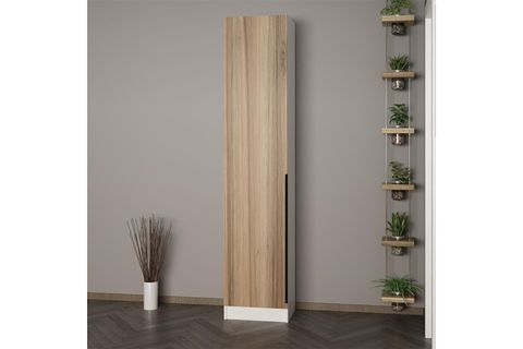 KALE 210 CM 1 KAPAKLI 1B RAF PORTMANTO, BEYAZ DORE PLUS