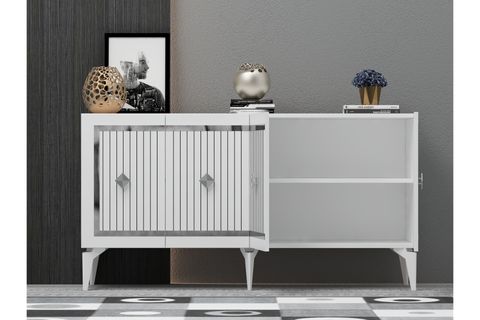 NOVA KONSOL, BEYAZ GÜMÜŞ, 150 CM