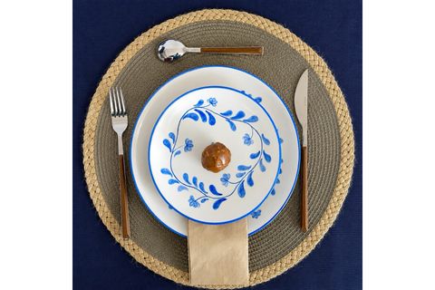SERVİS TABAĞI MAVİ BEYAZ