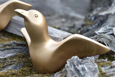 KUŞ DUVAR DEKORU ASKILIK, GOLD