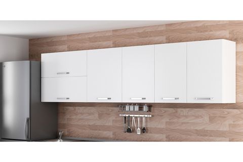 MİNAR 290 CM MUTFAK DOLABI BEYAZ 290-B1-ÜST MODÜL