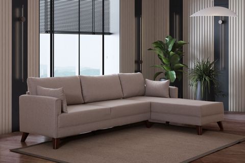 GLORİA KÖŞE KOLTUK, KREM, SAĞ KÖŞE