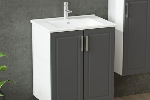 SANYA BANYO DOLABI 65CM AY2K+1EA1R+ETJ+BOY BEYAZ ANTRASİT