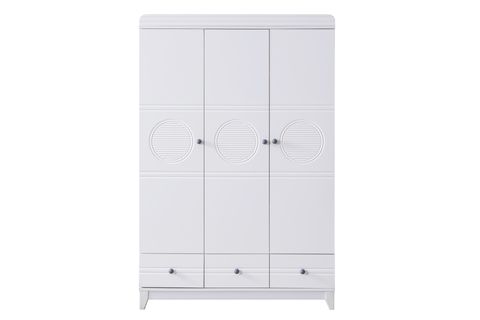 ALVİN ÇEKMECELİ DOLAP, GRİ, 3 KAPAKLI
