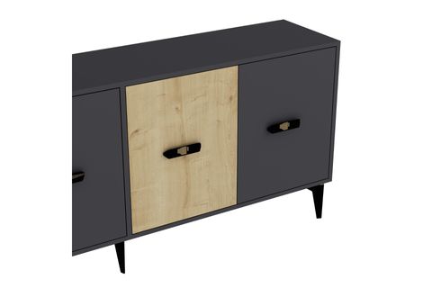 CHERRYCT KONSOL, 180 CM, ANTRASİT SAFİRMEŞE