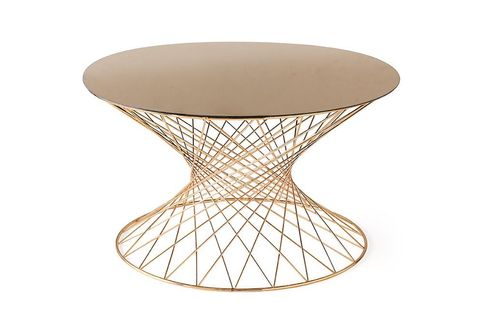 CESTİNO ORTA SEHPA, GOLD. BRONZ CAM