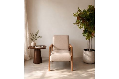 LUCCA BERJER NATURAL AHŞAP, KREM