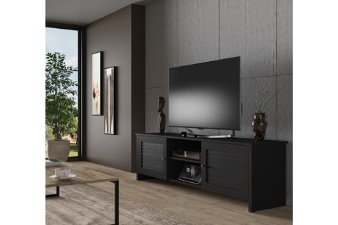 BELİZE DİNO 2 KAPAKLI TV SEHPASI 180 CM  SİYAH