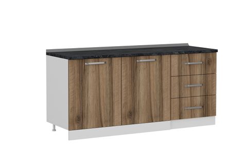 MİNAR 180 CM MUTFAK DOLABI BEYAZ DORE 180-D1-ALT MODÜL
