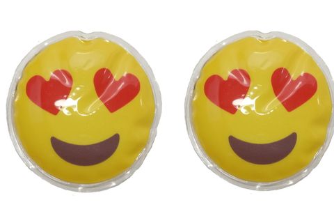KALPLİ EMOJİ ŞEKİLLİ EL ISITICI, İKİ ADET, PVC, 9 CM